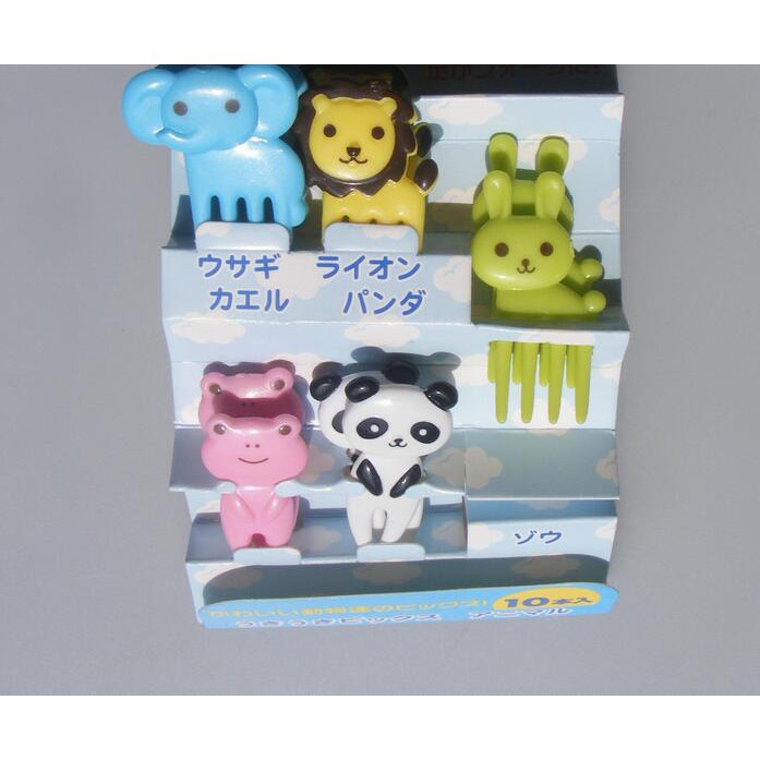 Set Isi 10 Garpu Buah Food Picks Animal Garpu Mini Bekal Makanan Anak