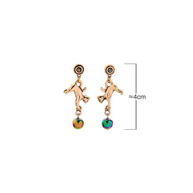 LRC Anting Tusuk Fashion Bronze Small Animal Earrings F57854