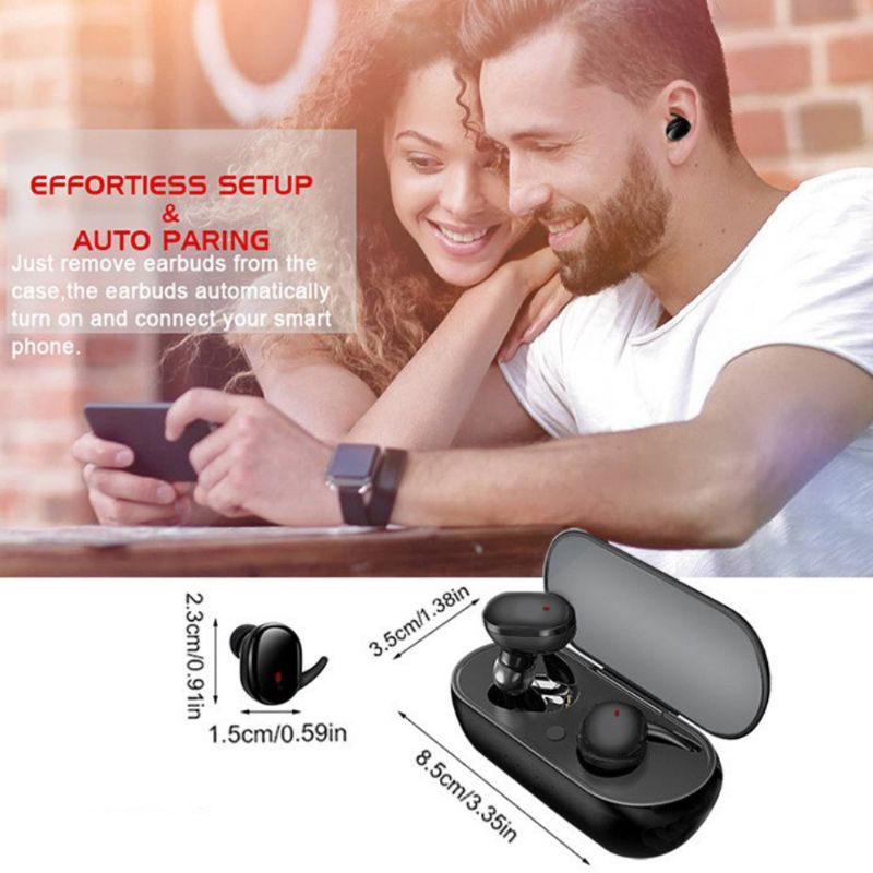 Y30 TWS Y50 TWS Headset Bluetooth Wireless Earphone Earbuds Bass dengan Microfon 5.0