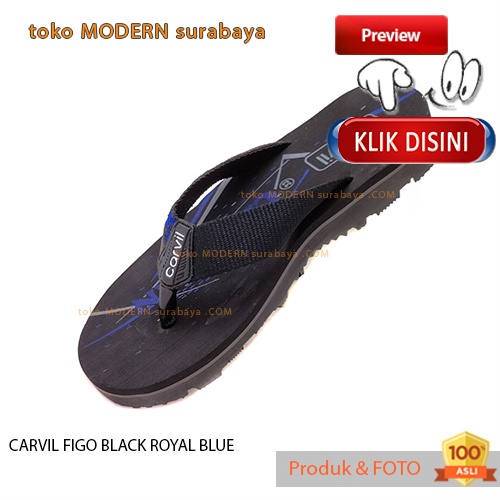 CARVIL FIGO BLACK ROYAL BLUE sandal anak casual sandal jepit spons