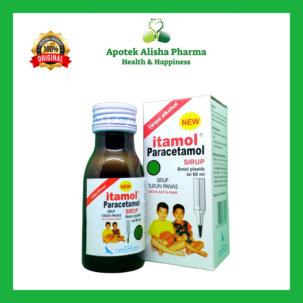 Itamol Drops 15ml/Itamol Syrup 60ml-Itamol Baby Drops/Itamol Parasetamol Sirup Obat Penurun Panas/Demam/Pereda Nyeri Bayi/Anak