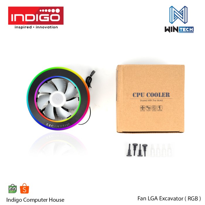 FAN LGA EXCAVATOR RGB | FAN PROCESOR RGB | CPU COOLER EXCAVATOR RGB