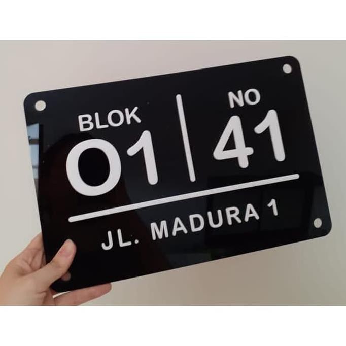 

[[BISA COD]] Nomor rumah Acrylic bahan terbaik 30x20 TERUJI Kode 1210