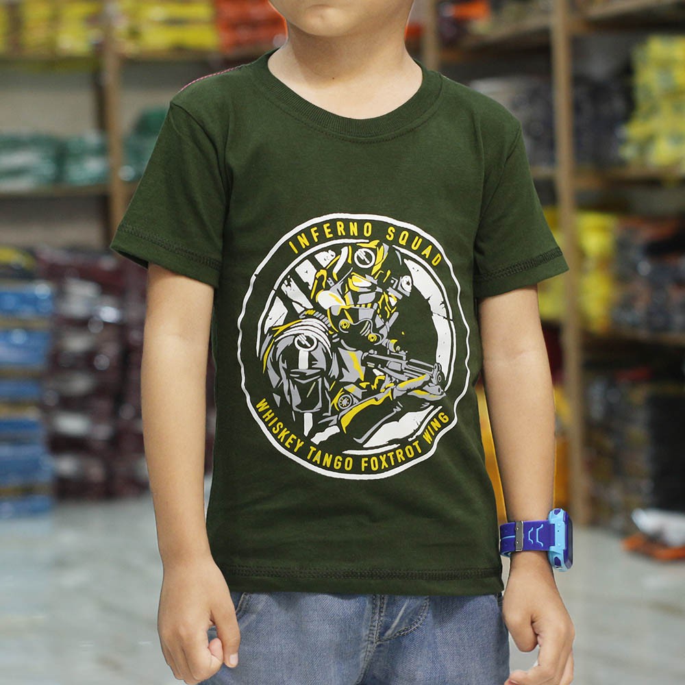 BAJU KAOS  ANAK  LAKI GAMBAR STARWARS KARTUN SUPERHERO 