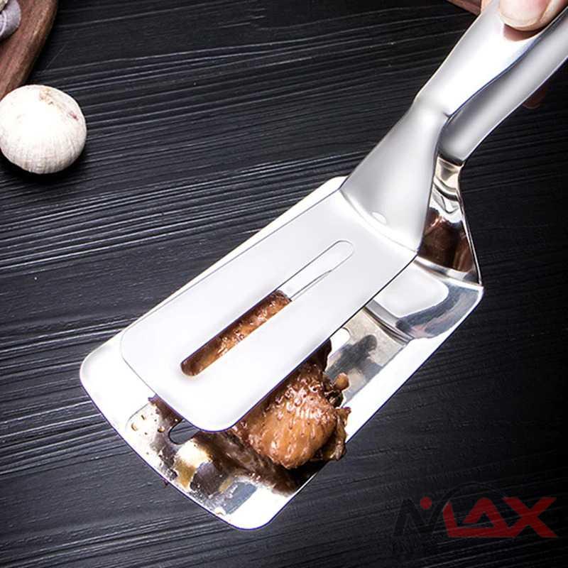 Spatula masak HILIFE Spatula Tong Frying Fried Steak Fish Shovel Masak Goreng H2350 Warna Silver