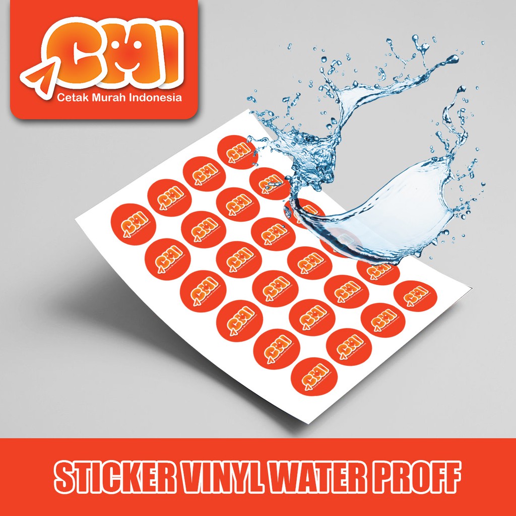 

CETAK STIKER VINYL WATERPROFF LEMBARAN A3+