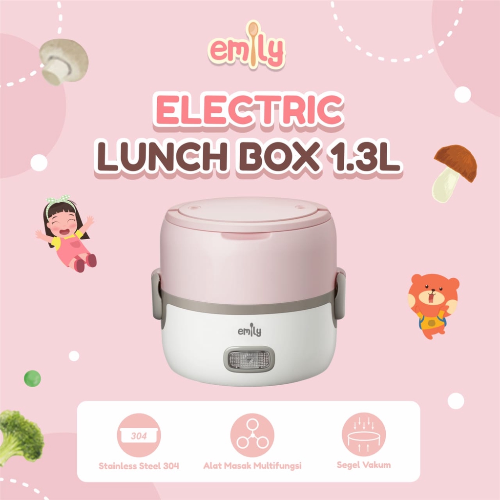 ELEK120 TERMOS MAKAN EMILY ELECTRIC LUNCH BOX 1.3 LITER ELB-53002