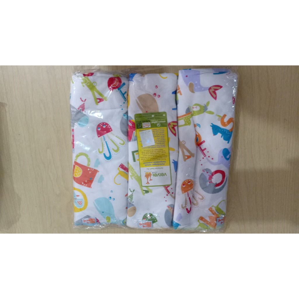 VELVET BEDONG BAYI KAIN BEDONG BAYI DOUBLE KNIT PRINT MOTIF HALUS LEMBUT