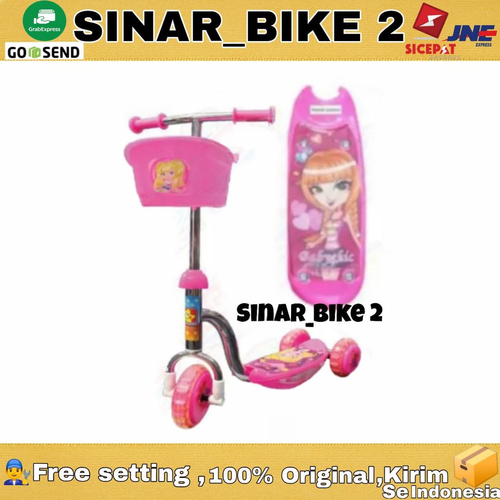 Scooter Otoped Mainan Anak PMB S-01 Nikel