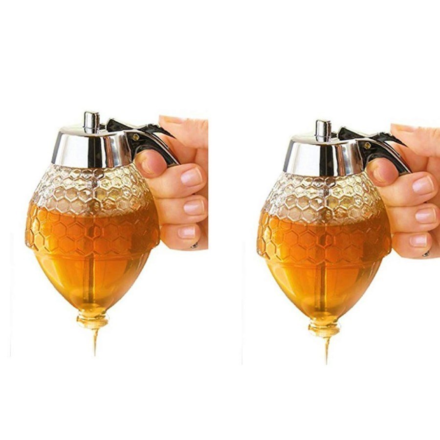 Glass Honey/Syrup Dispenser - Tempat Penyimpanan Madu dan Sirup