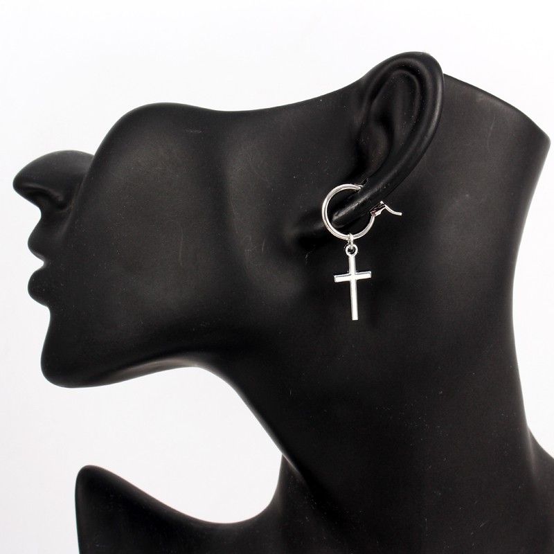 Fashion geometric cross earrings Korean style ladies ear buckle earrings factory wholesale