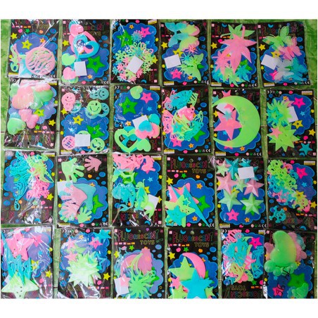 Sticker GLOW IN THE DARK / Wallpaper Dinding Stiker Glow in the Dark Bulan Bintang Star