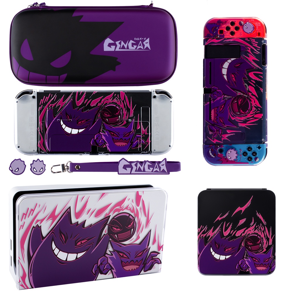 Case Pelindung Penyimpanan Konsol Game Nintendo Switch / Oled Tema Hantu Ungu