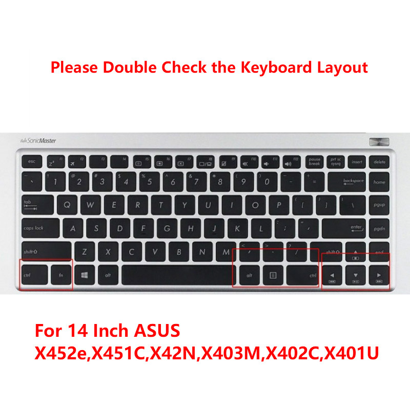 Cover Pelindung Keyboard Laptop Bahan Silikon Ultra Tipis Untuk Asus X452E X451C X42N X403M X402C X401U 14 &quot;