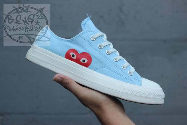 Converse Cdg Play Ice blue Smooth