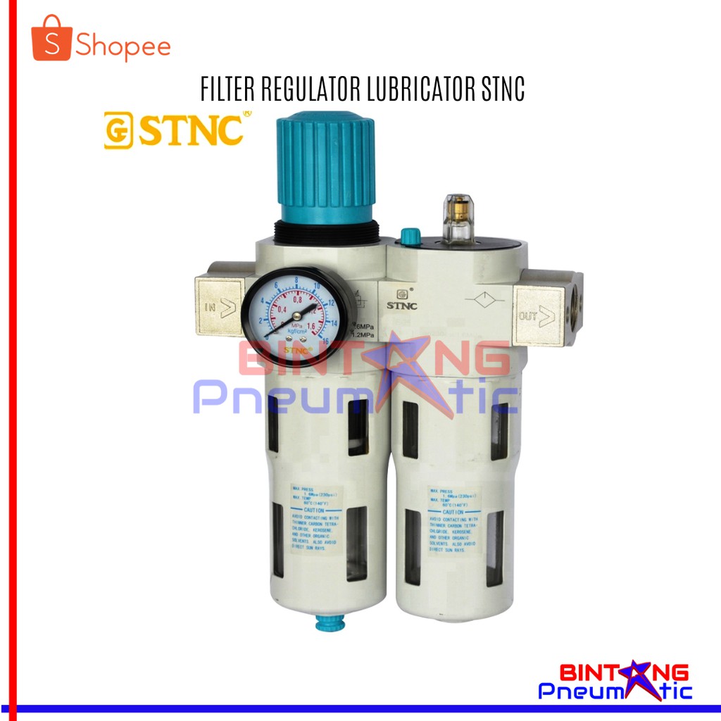 LFC-08 DRAT 1/4 INCH FILTER REGULATOR LUBRICATOR 16BAR STNC