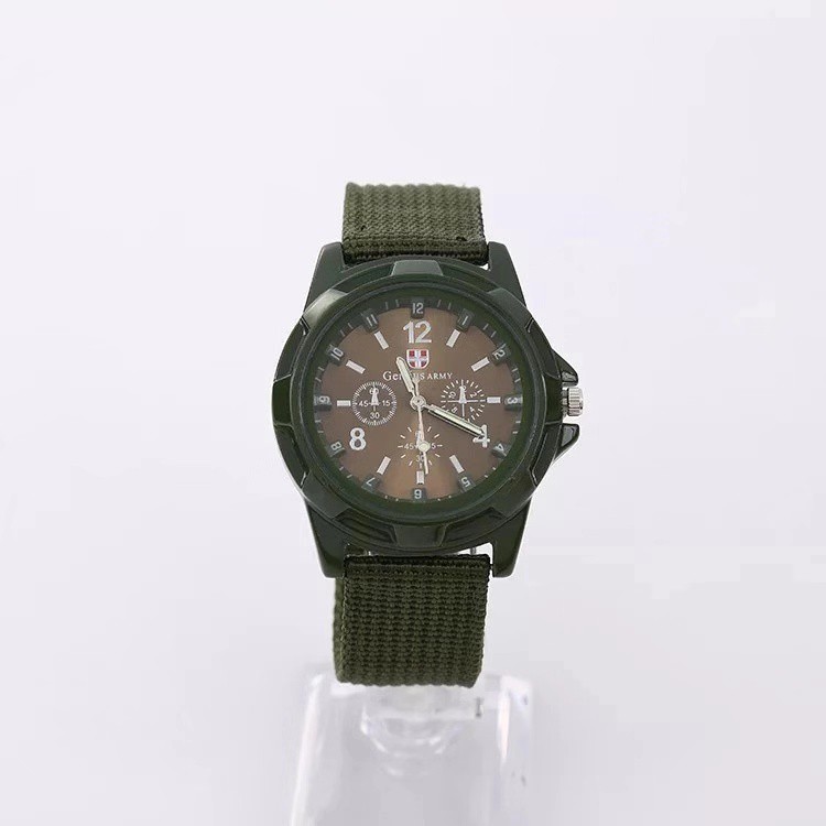 Jam Tangan Pria GEMIUS ARMY TALI BAHAN/CANVAS-Gemius Jam Tangan Pria Militer Sport Strap Rugged-29-6 Hijau