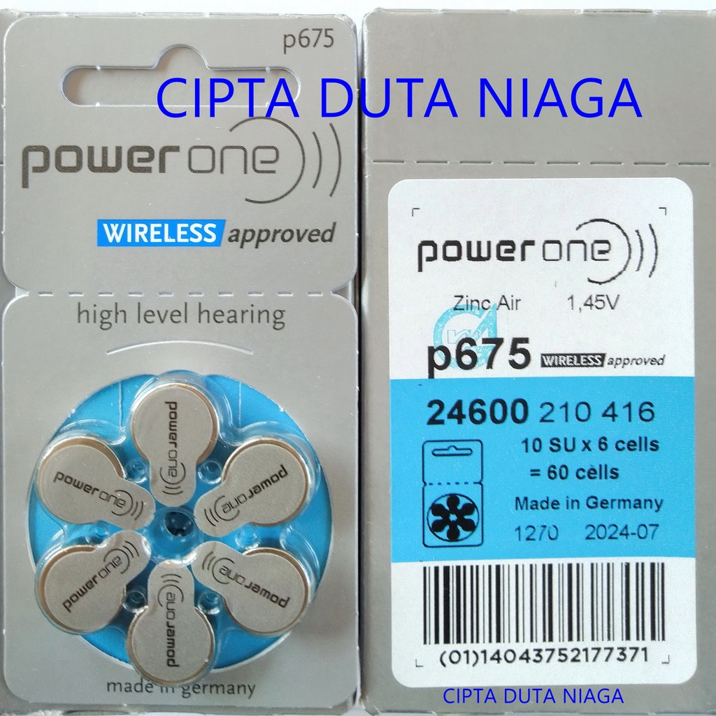 Baterai powerone p 675 Power One P675 high level hearing battery made in germany replacement PR44 AG13 LR44 zinc air batteries size 675 batere alat bantu dengar power one p675 baterai Alat Pendengaran batre powerone baterai 675 batre alat pendengar