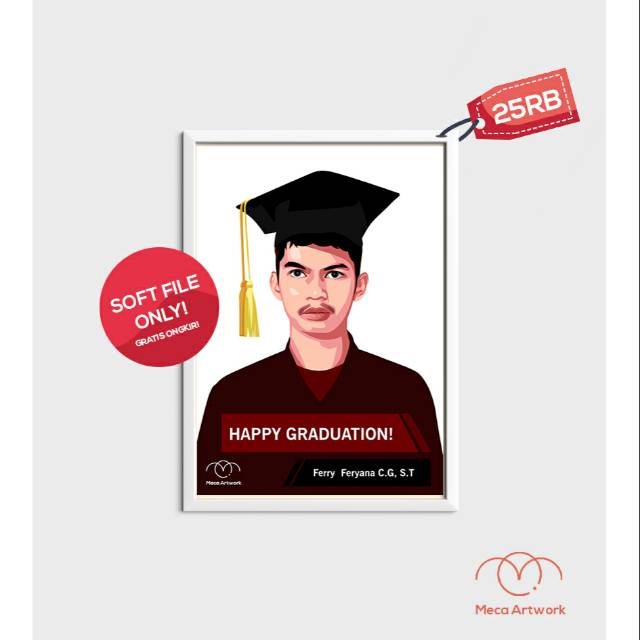 Desain Vektor Kado Wisuda Kado Ultah Vektor Wajah Kado Murah Desain Kartun Desain Vector Kado Keren Shopee Indonesia