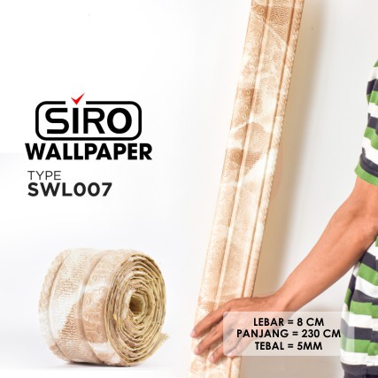 LIST FOAM WALL BORDER 3D LIS WALLPAPER BORDER STICKER WAINSCOATING-SWL007-COKLAT SUSU
