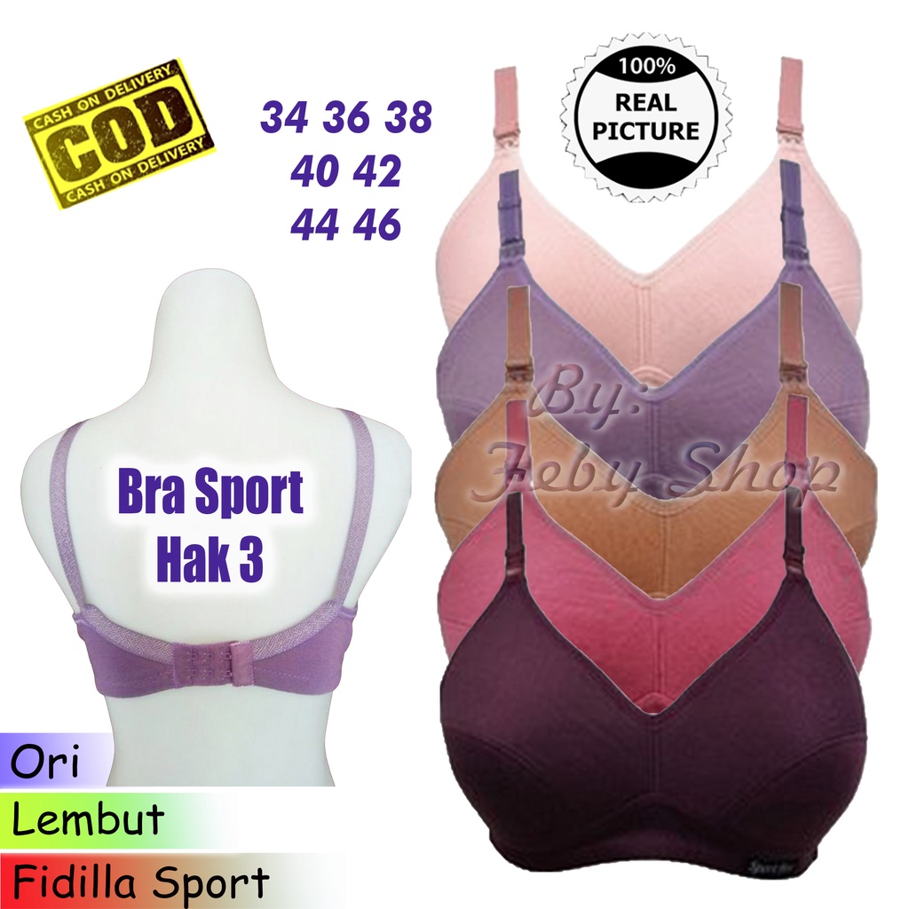 Bra Sport Tanpa Kawat Non Busa Fidilla/Nugros/Mirip sport - BH Lembut Murah