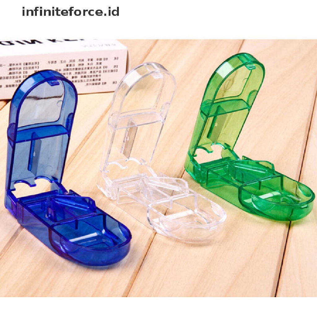 (Infiniteforce.Id) Alat Pemotong Pil / Obat 3 Warna