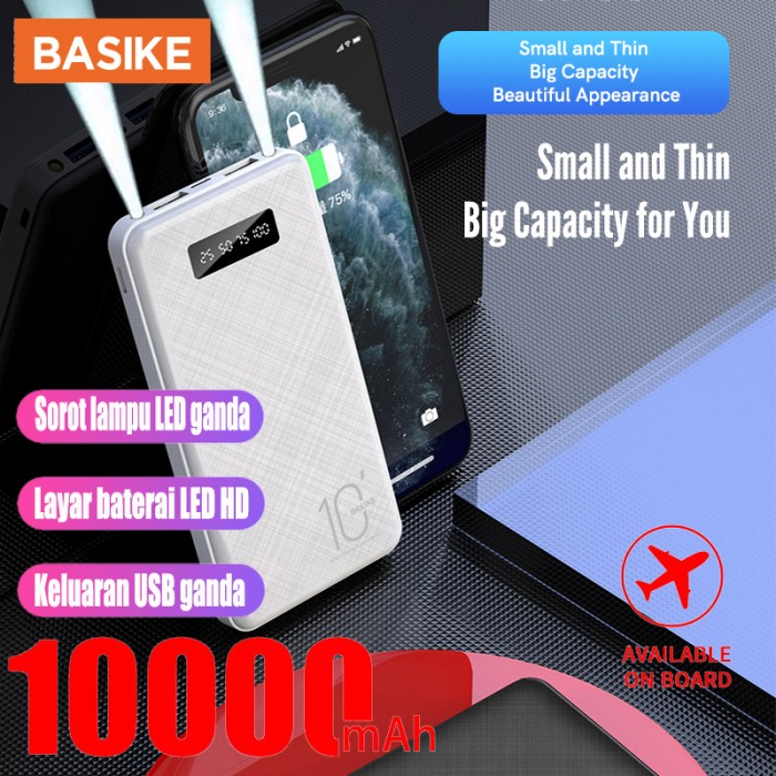 HANDPHONE & TABLET POWER BANK STB16 BASIKE 10000MAH POWERBANK BOLA