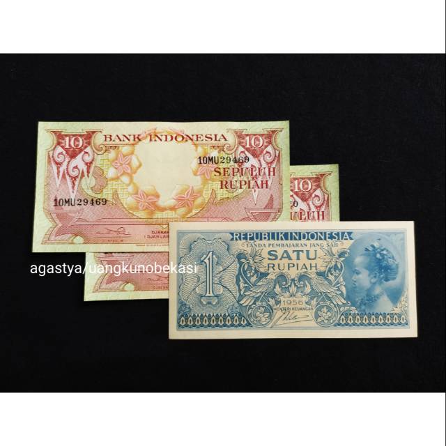 Paket mahar nikah Rp 21 uang kuno seserahan bingkai duit lama jadul 1959 1956