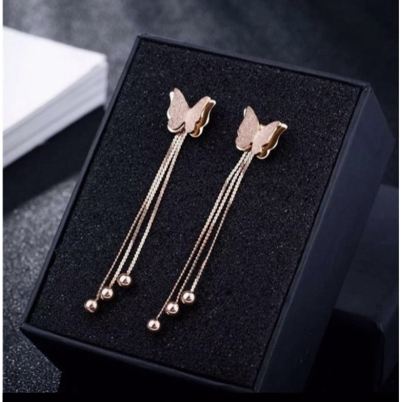 ANTING TUSUK TITANIUM JURAI PANJANG KUPU-KUPU
