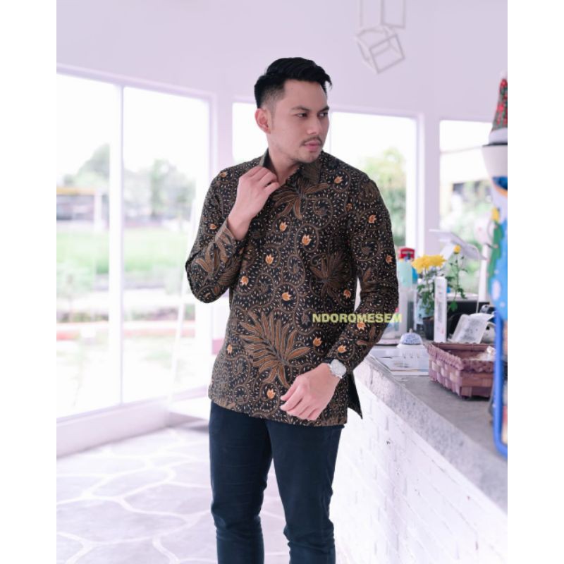 PREMIUM batik pria lengan panajang pari kesit katun halus baturaden