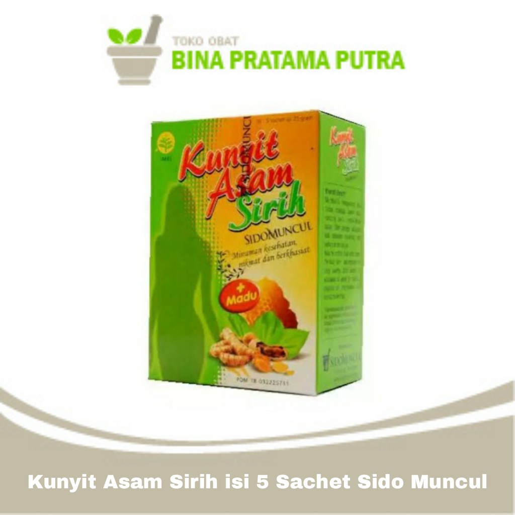 

Kunyit Asam Sirih isi 5 Sachet Sido Muncul