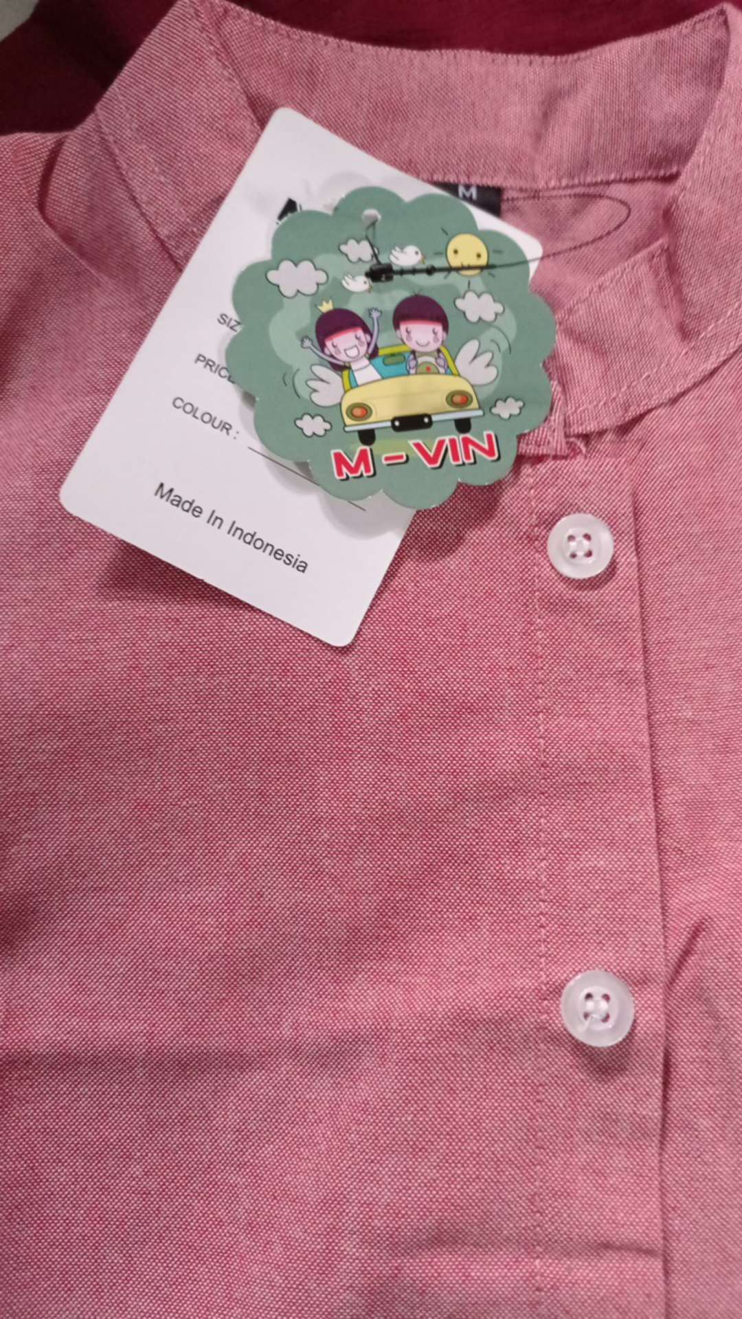 Kemeja Anak Oxford - Kemeja Lengan Panjang - Kemeja Polos Anak  1-9tahun Mvin