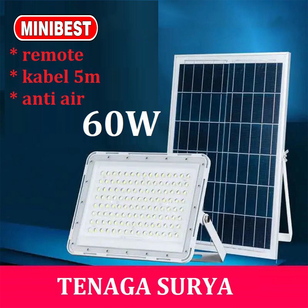 [GROSIR] LAMPU SOROT TENAGA SURYA LED TENAGA MATAHARI  - PANEL SURYA 60W  SOLAR CELL