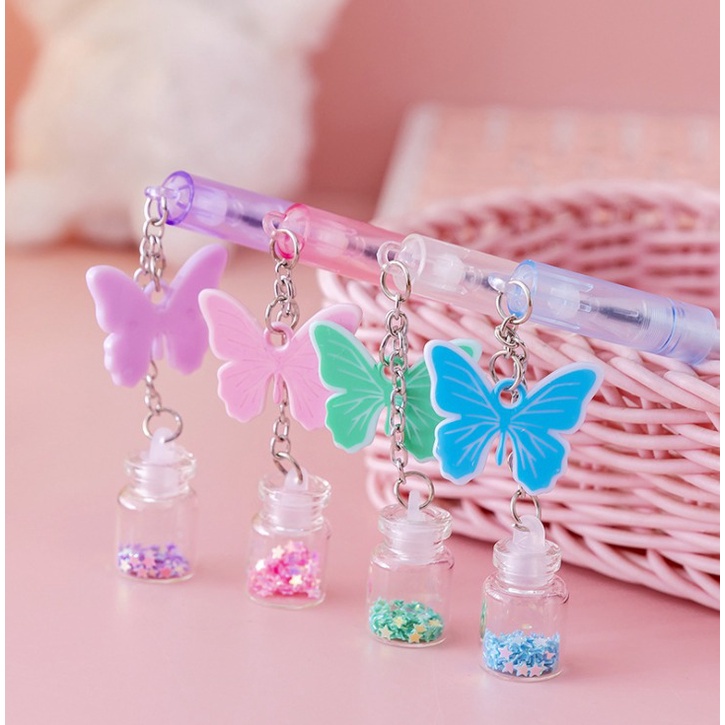 

Pulpen gel botol kupu kupu lucu