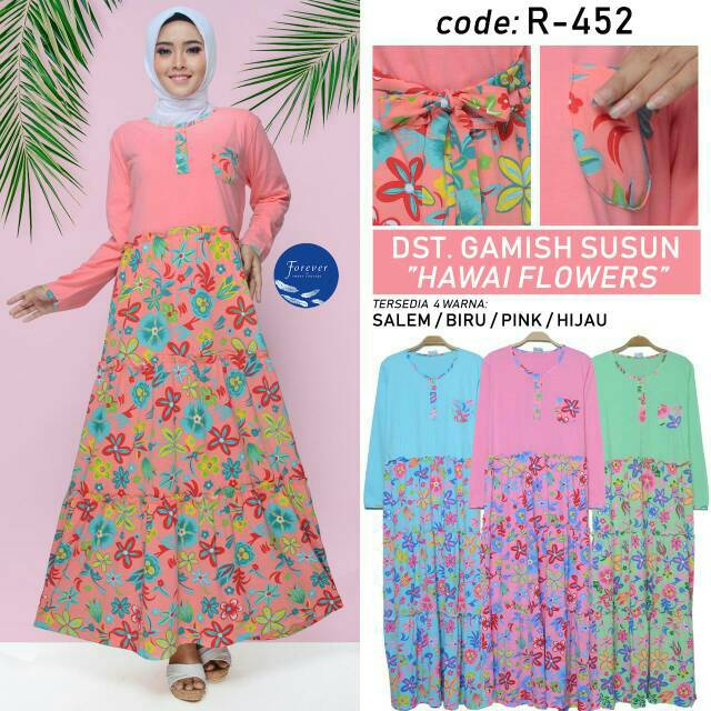GAMIS SUSUN HAWAI FLOWER