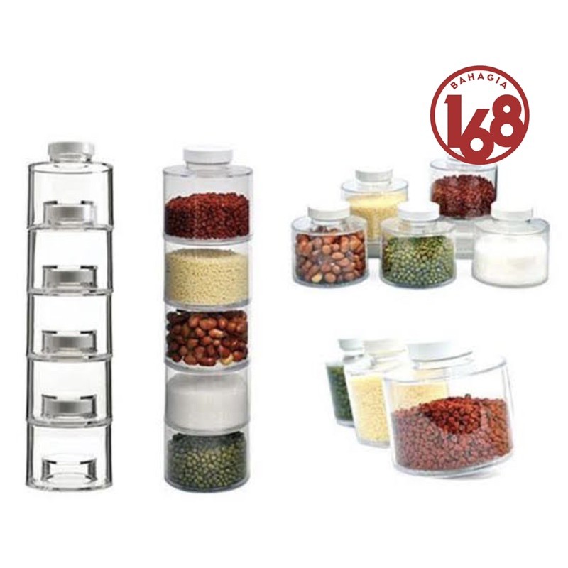 YT017 Spice Tower Tempat Bumbu 6pcs/set