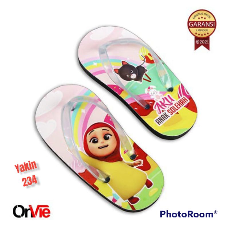 sandal jepit karakter Rara anak solehah