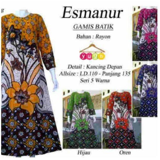 Long dress esmanur Daster baju grosir murah baju wanita kekinian baju cewek batik dress wanita jogja
