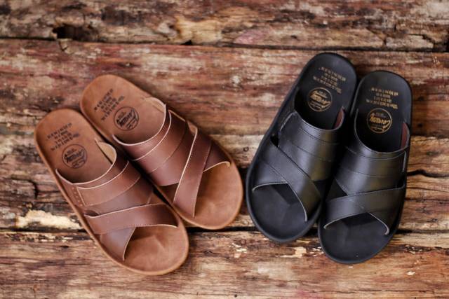 SANDAL KULIT PRIA CEVANY EXO BLACK BROWN TAN KULIT SAPI ASLI ORIGINAL HANMADE