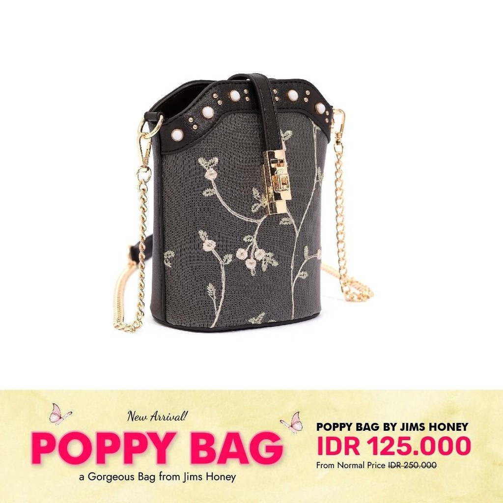 Jims Honey Poppy Bag Tas Selempang Mini Wanita Kecil Fashion Korea Casual Import Jimshoney JH