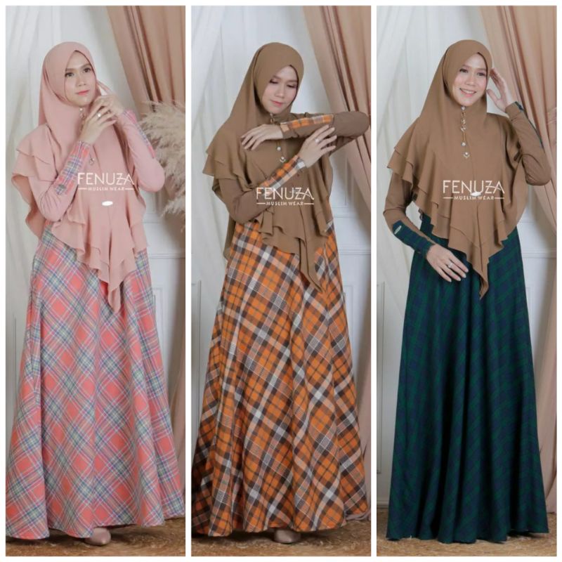 FREYA DRESS FLANNEL / DRESS CASUAL AND CLASSY BY FENUZA