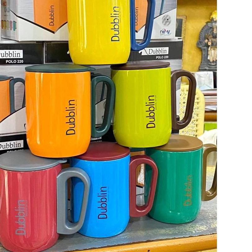 ✮ (VCM) Mug dubblin Gelas Cangkir Tahan Panas Dubblin 220 ML Kopi Teh Stainless Steel !