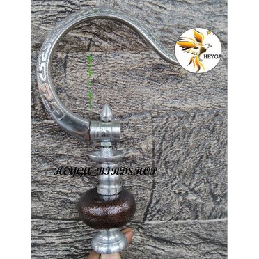 GANTUNGAN LIPAT CUNGKOK STAINLESS + PION REPLIKA TOMAT HITAM ANTI KARAT SANGKAR KANDANG BURUNG MURAI