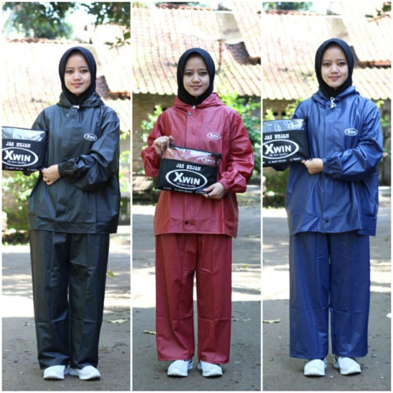 RainCoat,Jas Hujan Mantel Setelan Jaket Celana Pria wanita Tebal Elastis Antiair Murah