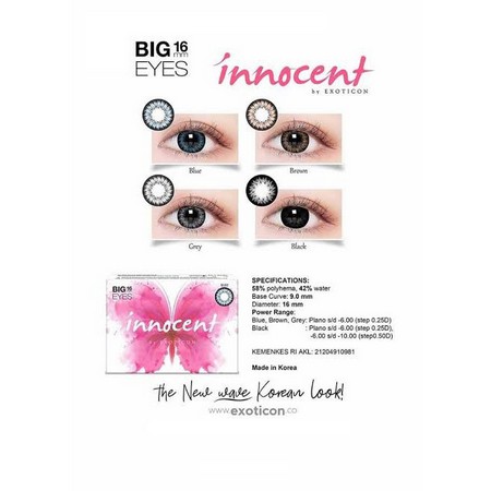SOFTLENS X2 INNOCENT BIG EYES 16MM BY EXOTICON ( NORMAL )