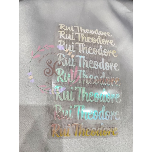 Stiker Label Baju / Stiker Nama Baju / Label Nama Baju Heat Transfer