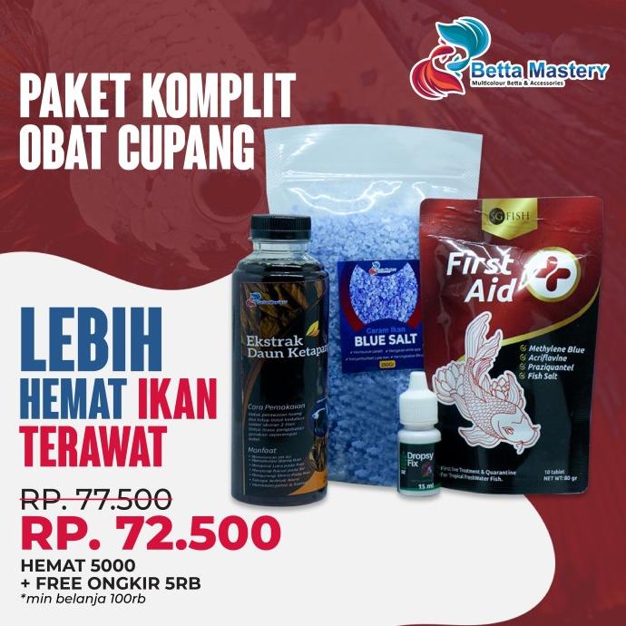 Paket Obat Anti Sakit Pengobatan Dan Pencegahan Penyakit Ikan Cupang