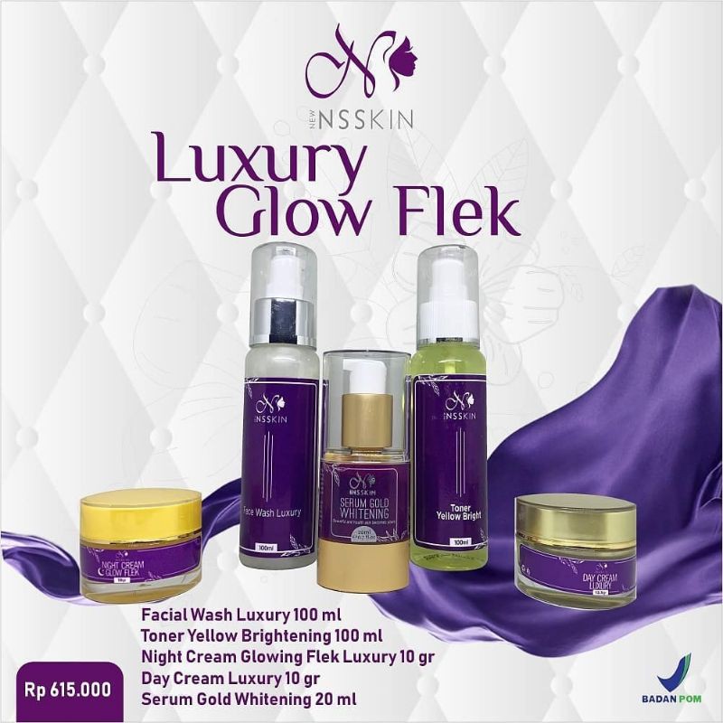 [BISA COD] PAKET LUXURY GLOW FLEK - NS SKINCARE