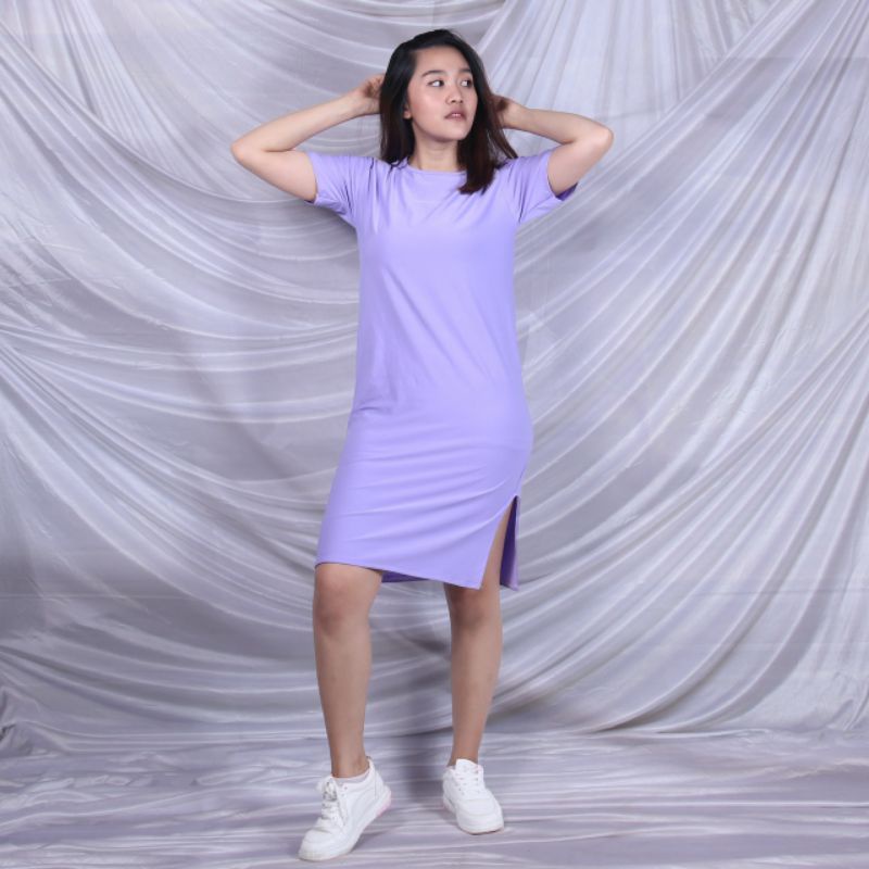 dress mini jersey polos premium lengan pendek size m L XL