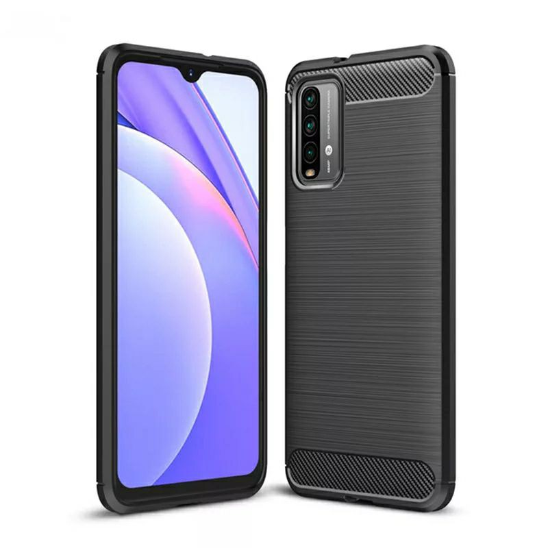 Case Xiaomi Redmi 9T Softcase Rugged Carbon Fiber Original